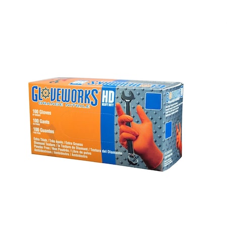 Isn Tool Web Disposable Gloves, 2XL, Orange AMXGWON49100
